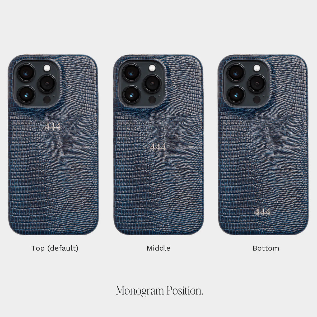 NAVY LIZARD TEXTURE PERSONALIZED SNAP CASE