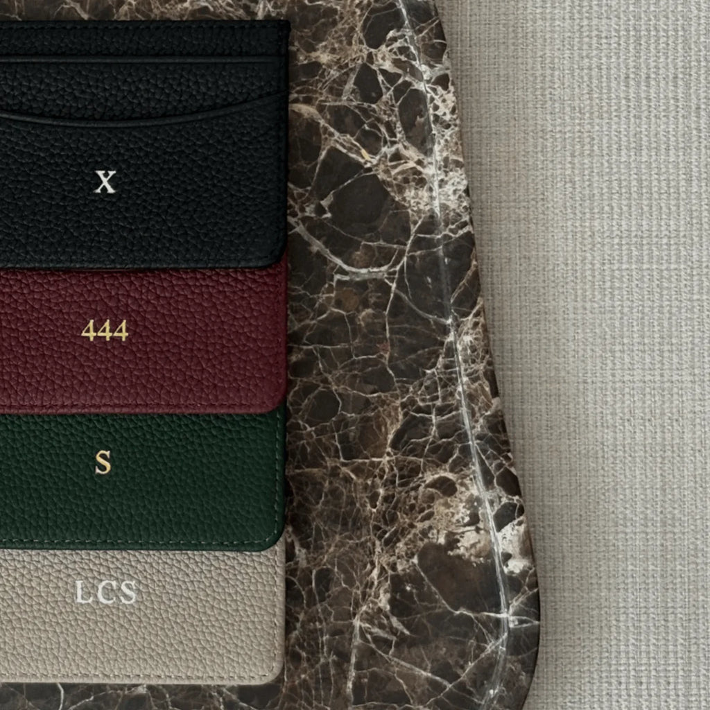 BLACK LIZARD LEATHER PERSONALIZED CARD HOLDER