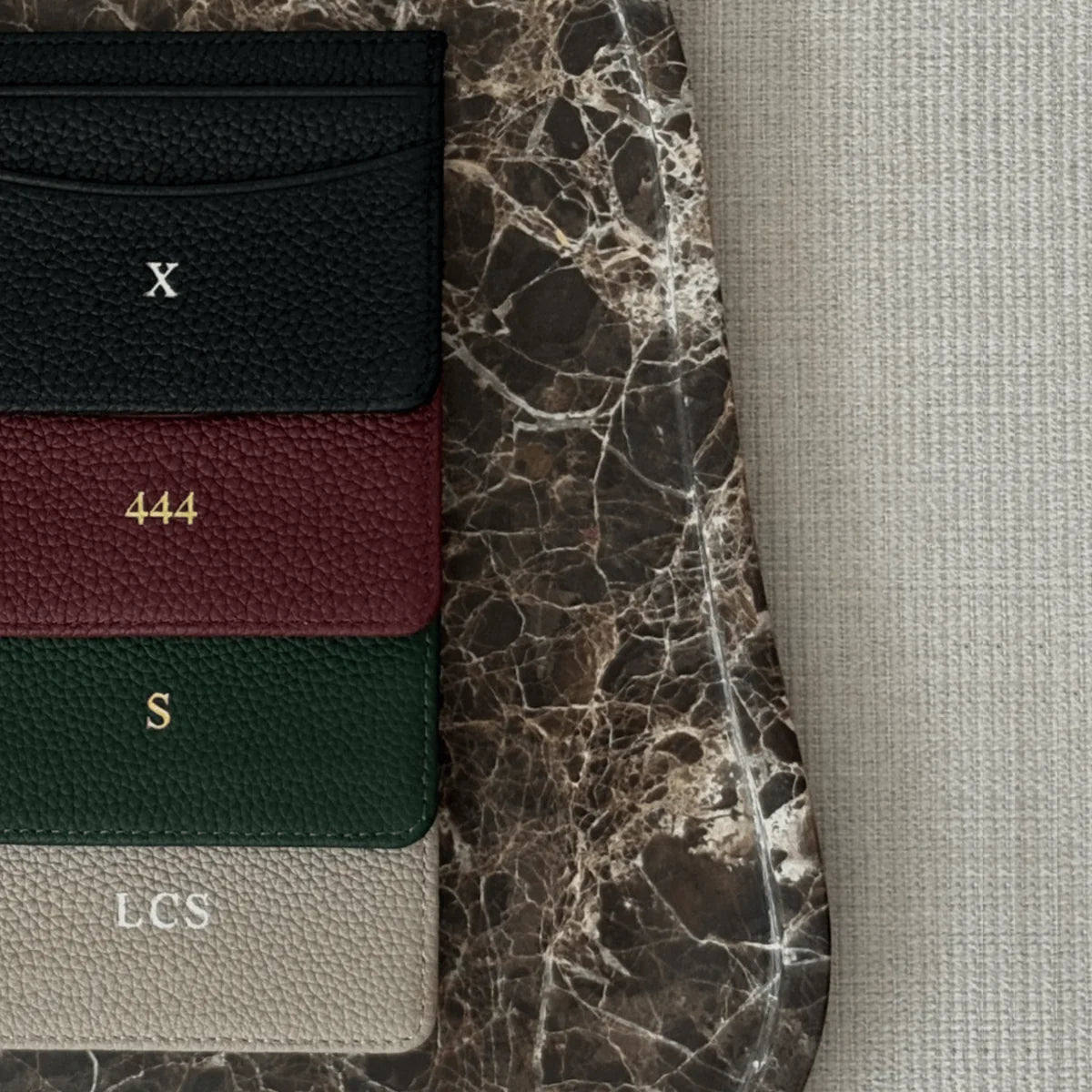 BLACK LIZARD LEATHER PERSONALIZED CARD HOLDER