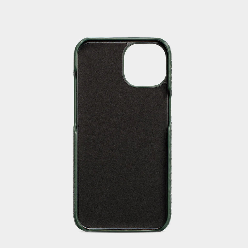 DARK GREEN LIZARD TEXTURE PERSONALIZED SNAP CASE