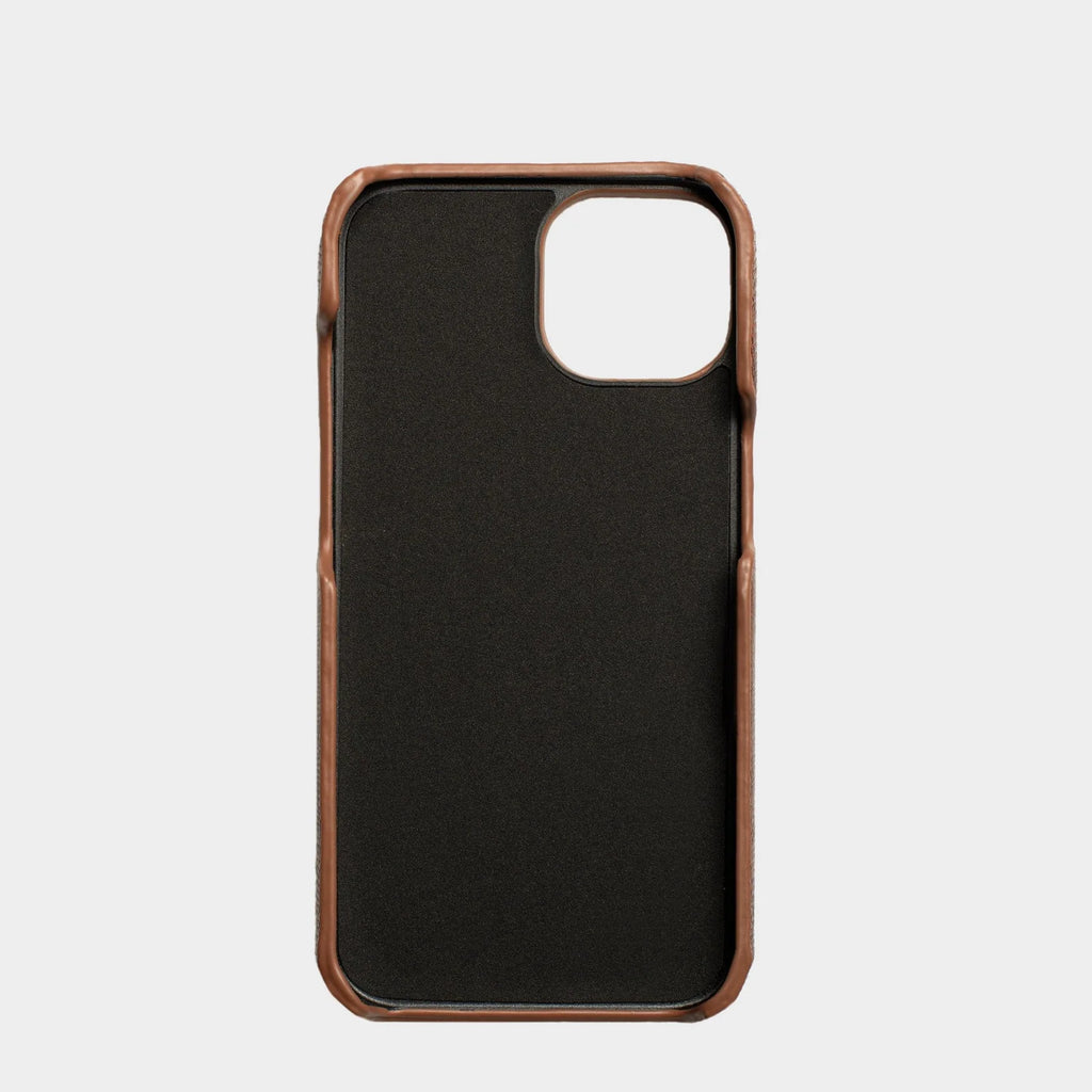 DARK BROWN LIZARD TEXTURE PERSONALIZED SNAP CASE