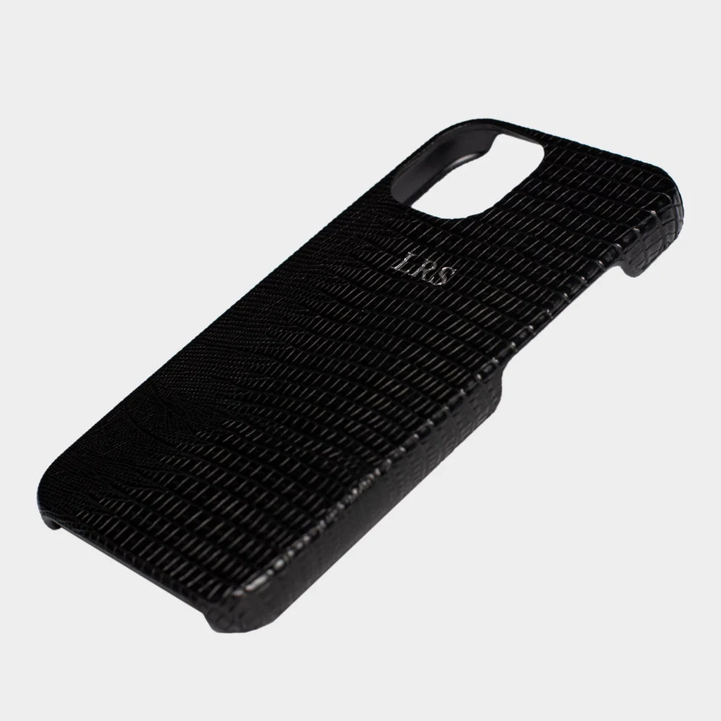 BLACK LIZARD TEXTURE PERSONALIZED SNAP CASE