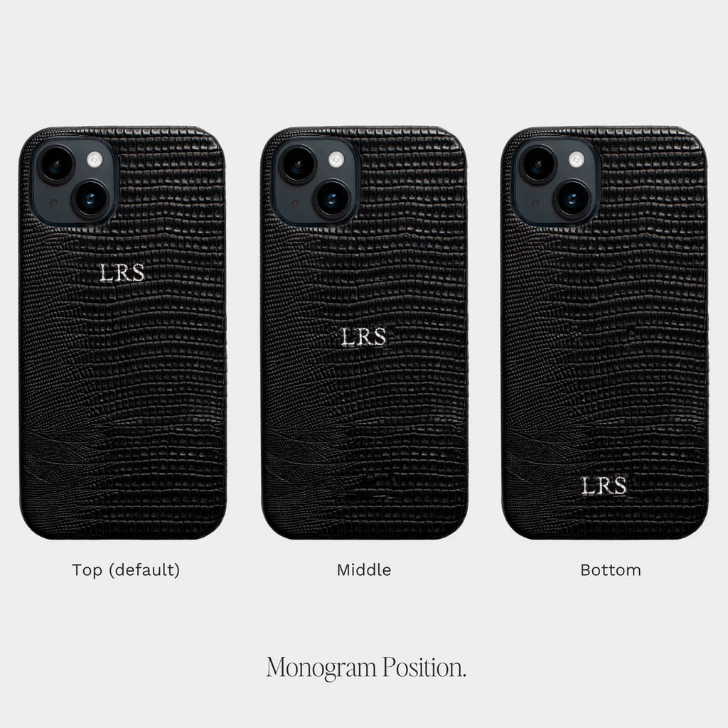 BLACK LIZARD TEXTURE PERSONALIZED SNAP CASE