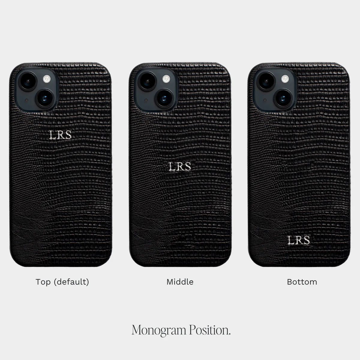 BLACK LIZARD TEXTURE PERSONALIZED SNAP CASE