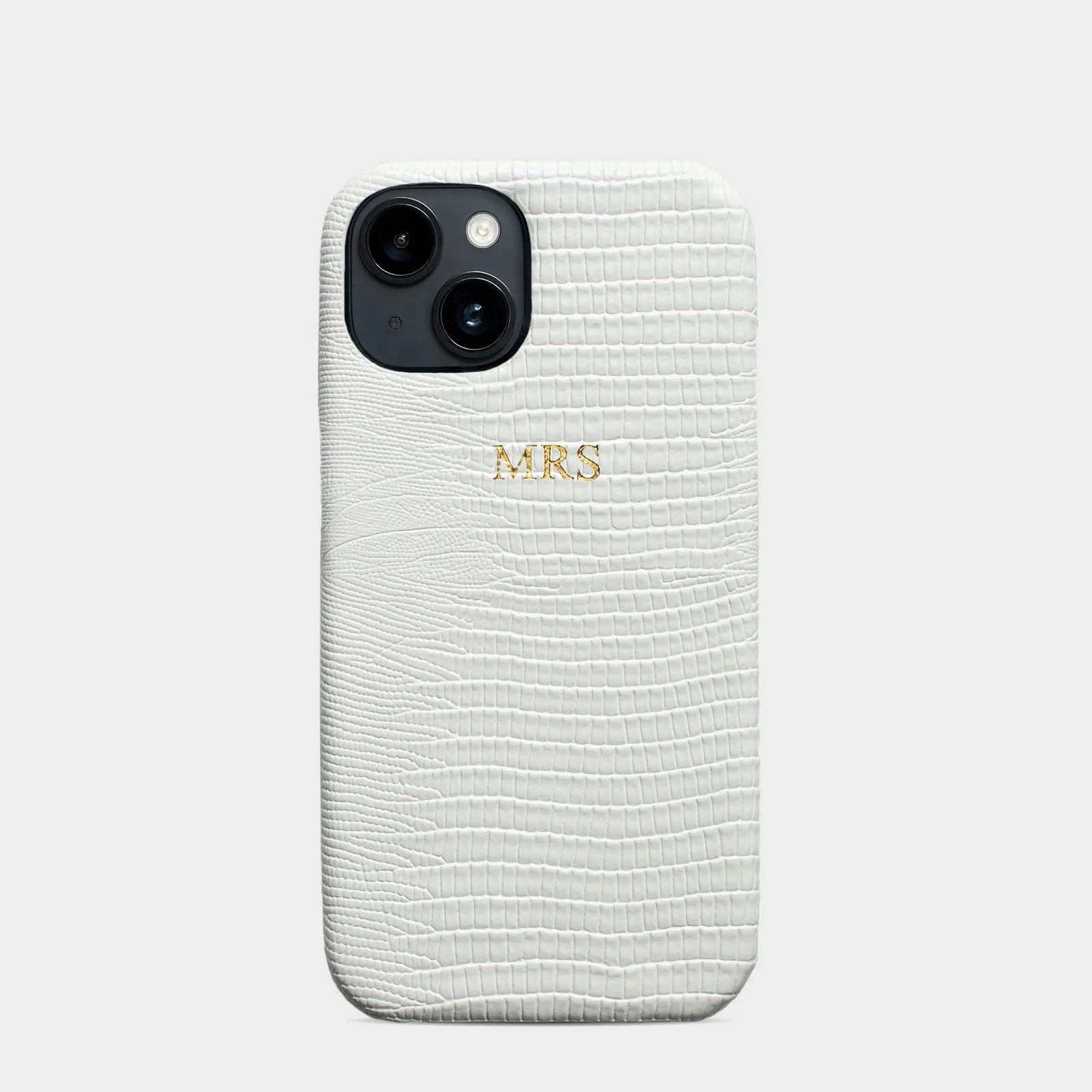 WHITE LIZARD TEXTURE PERSONALIZED SNAP CASE