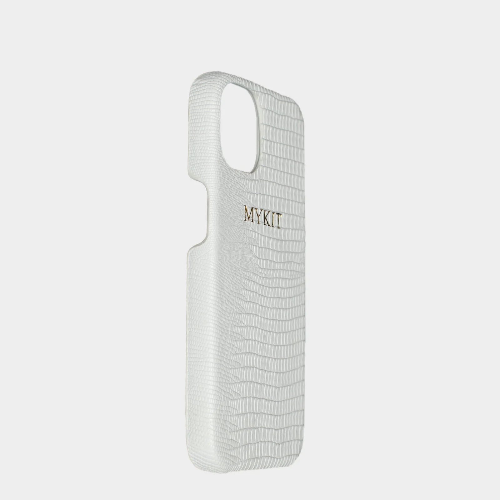 WHITE LIZARD TEXTURE PERSONALIZED SNAP CASE