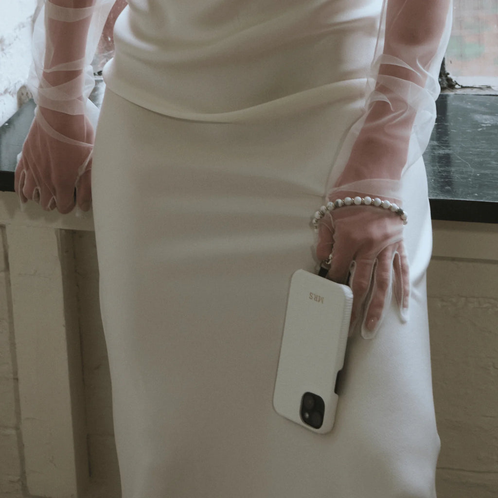 WHITE LIZARD TEXTURE PERSONALIZED SNAP CASE